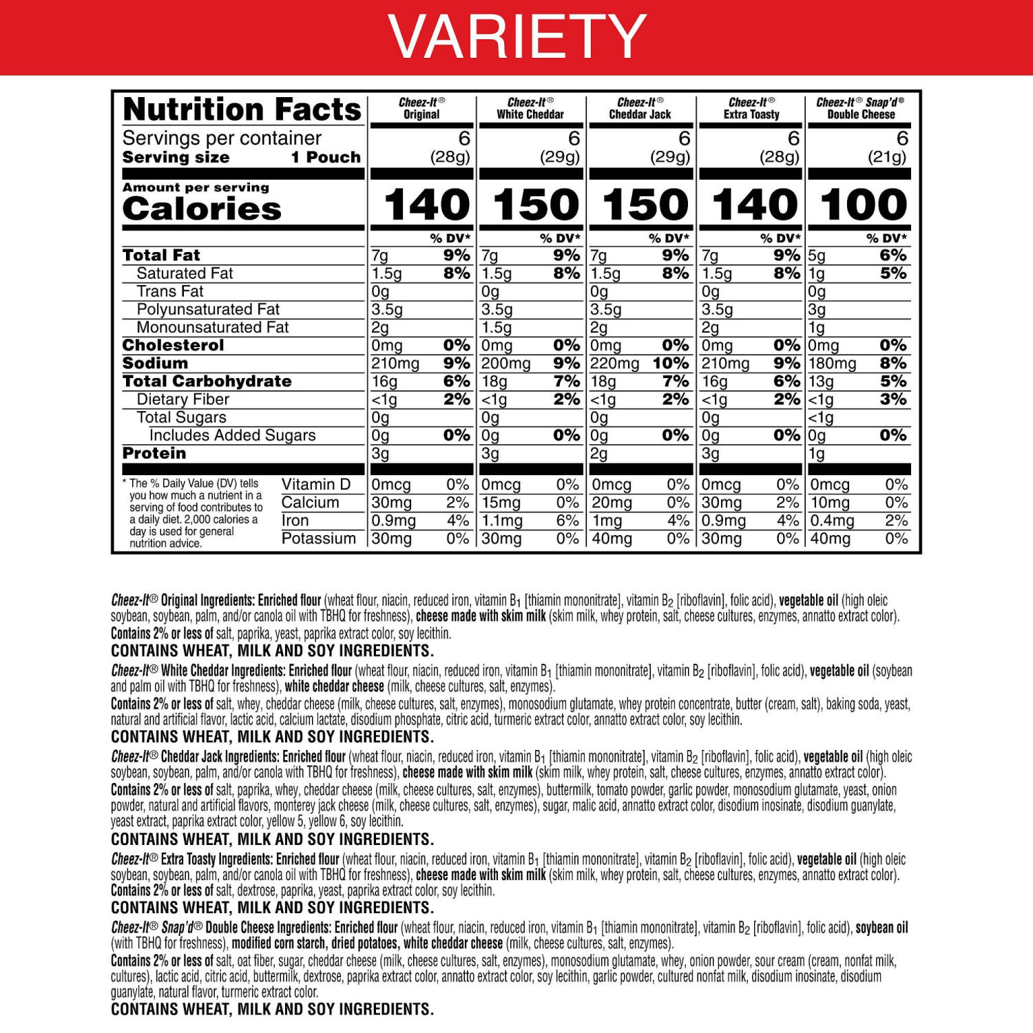 slide 4 of 6, Cheez-It Variety Pack Cheese Crackers, 30 ct