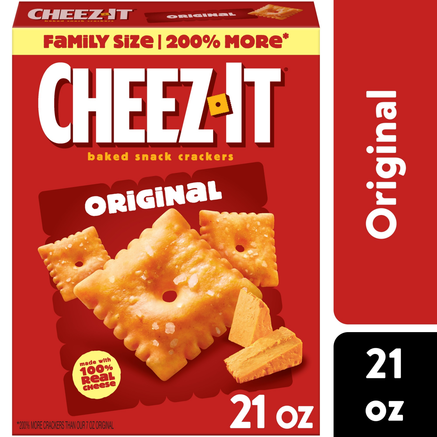 slide 1 of 8, Cheez-It Original Cheese Crackers, 21 oz