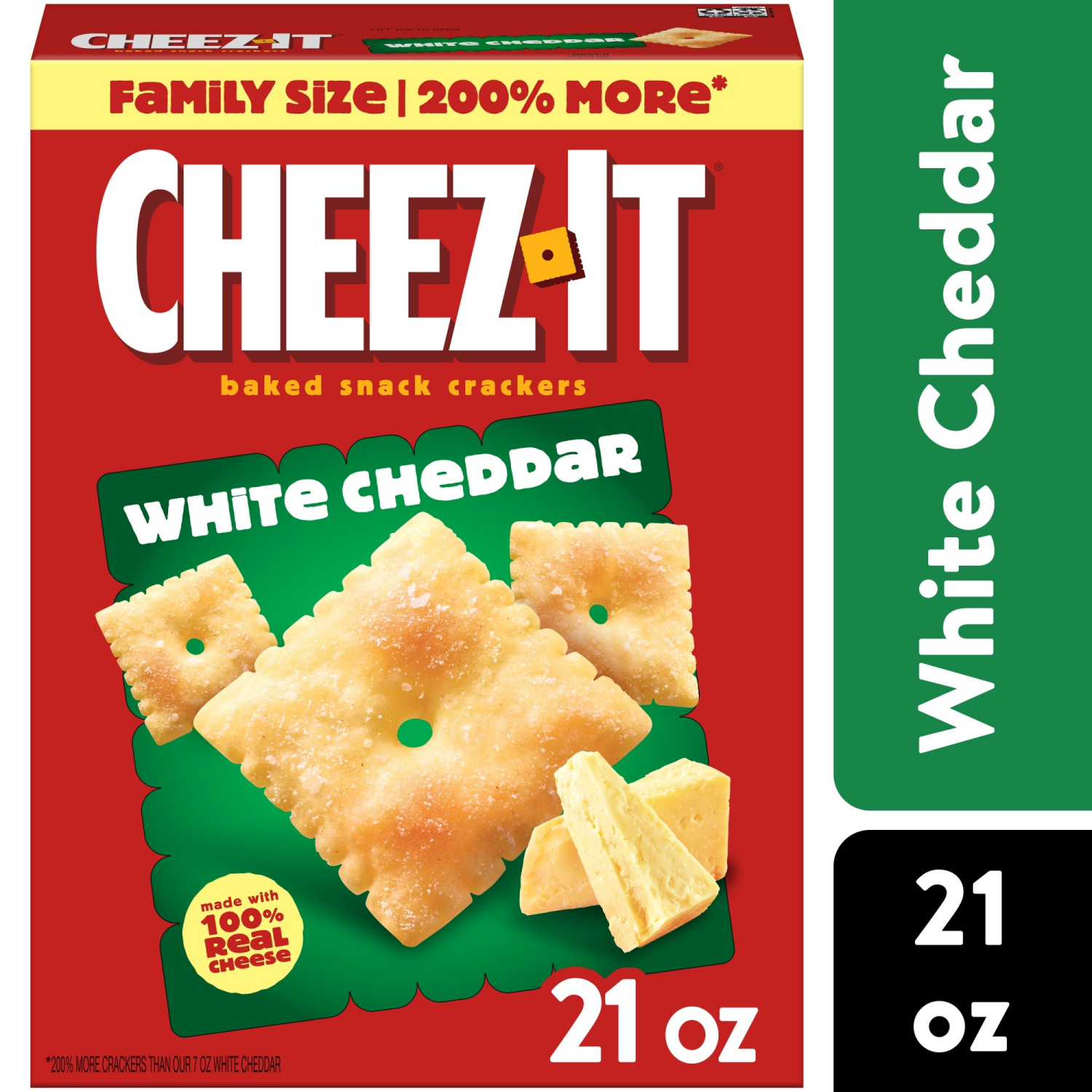 slide 1 of 8, Cheez-It White Cheddar Cheese Crackers, 21 oz
