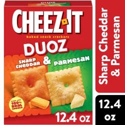 Cheez-It DUOZ Sharp Cheddar and Parmesan Baked Snack Crackers
