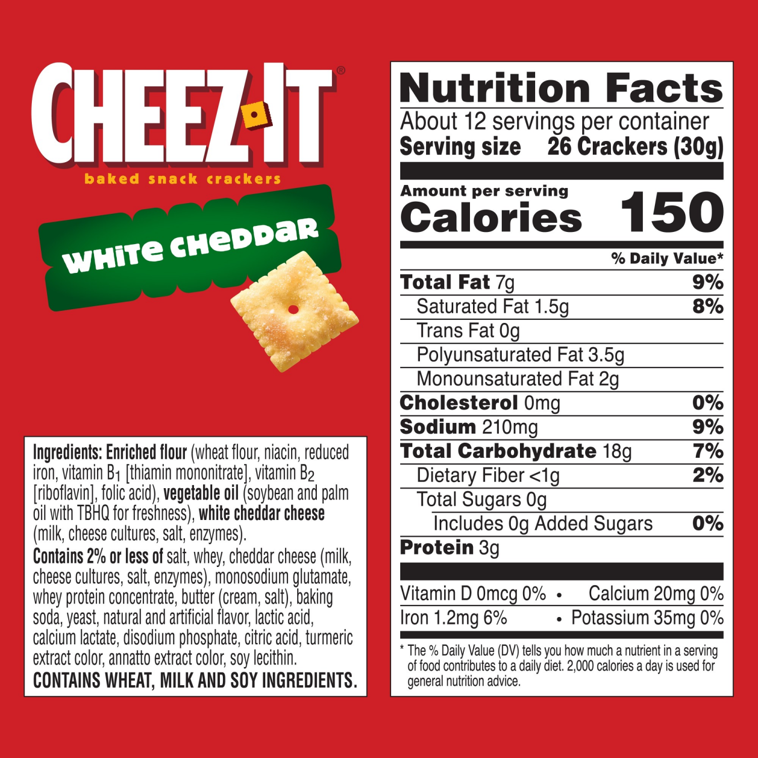 slide 7 of 8, Cheez-It White Cheddar Cheese Crackers, 12.4 oz
