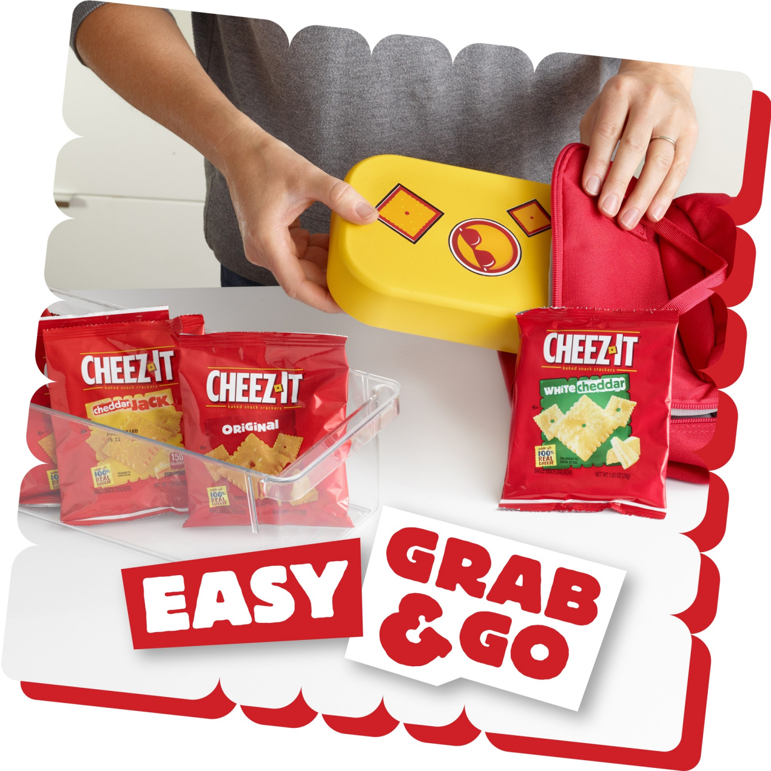slide 8 of 8, Cheez-It 12 Packs Baked Original/White Cheddar/Cheddar Snack Crackers 12 ea, 12 ct