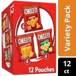 Cheez-It 12 Packs Baked Original/White Cheddar/Cheddar Snack Crackers 12 ea