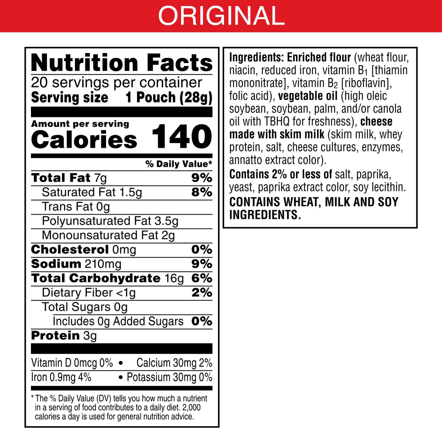 slide 8 of 8, Cheez-It Baked Original Snack Crackers 20 - 1 oz Packages, 20 ct