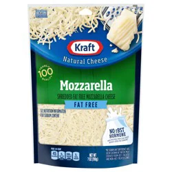 Kraft Mozzarella Fat Free Shredded Cheese, 7 oz Bag