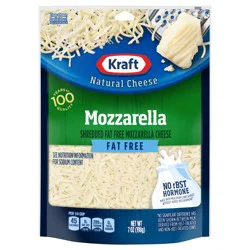 Kraft Mozzarella Fat Free Shredded Cheese, 7 oz Bag