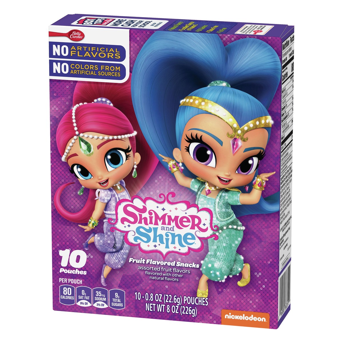 slide 2 of 12, Shimmer and Shine Betty Crocker Shimmer and Shine Fruit Flavored Snacks 10Ct Carton, 10 ct, 8 oz, 10 ct