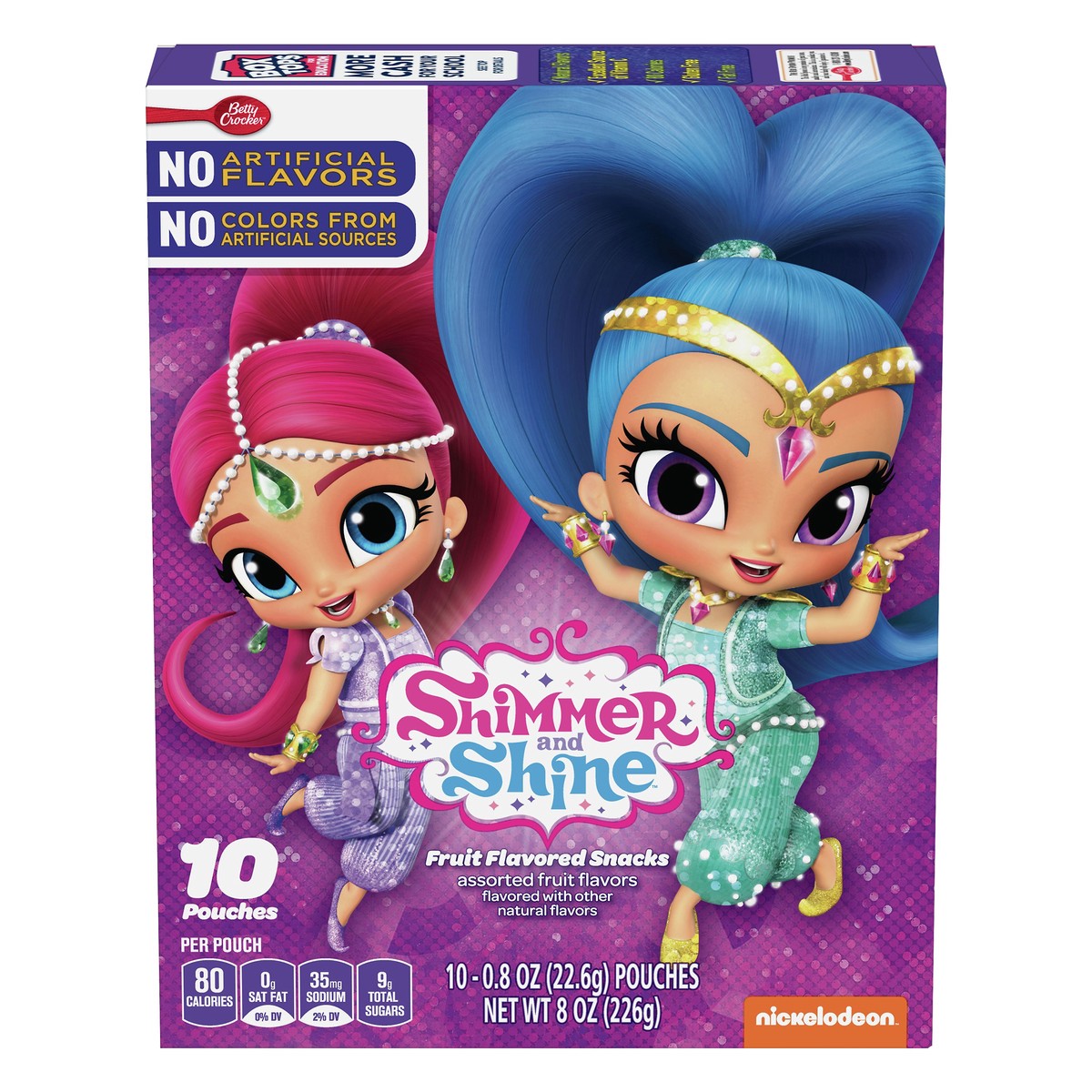 slide 7 of 12, Shimmer and Shine Betty Crocker Shimmer and Shine Fruit Flavored Snacks 10Ct Carton, 10 ct, 8 oz, 10 ct