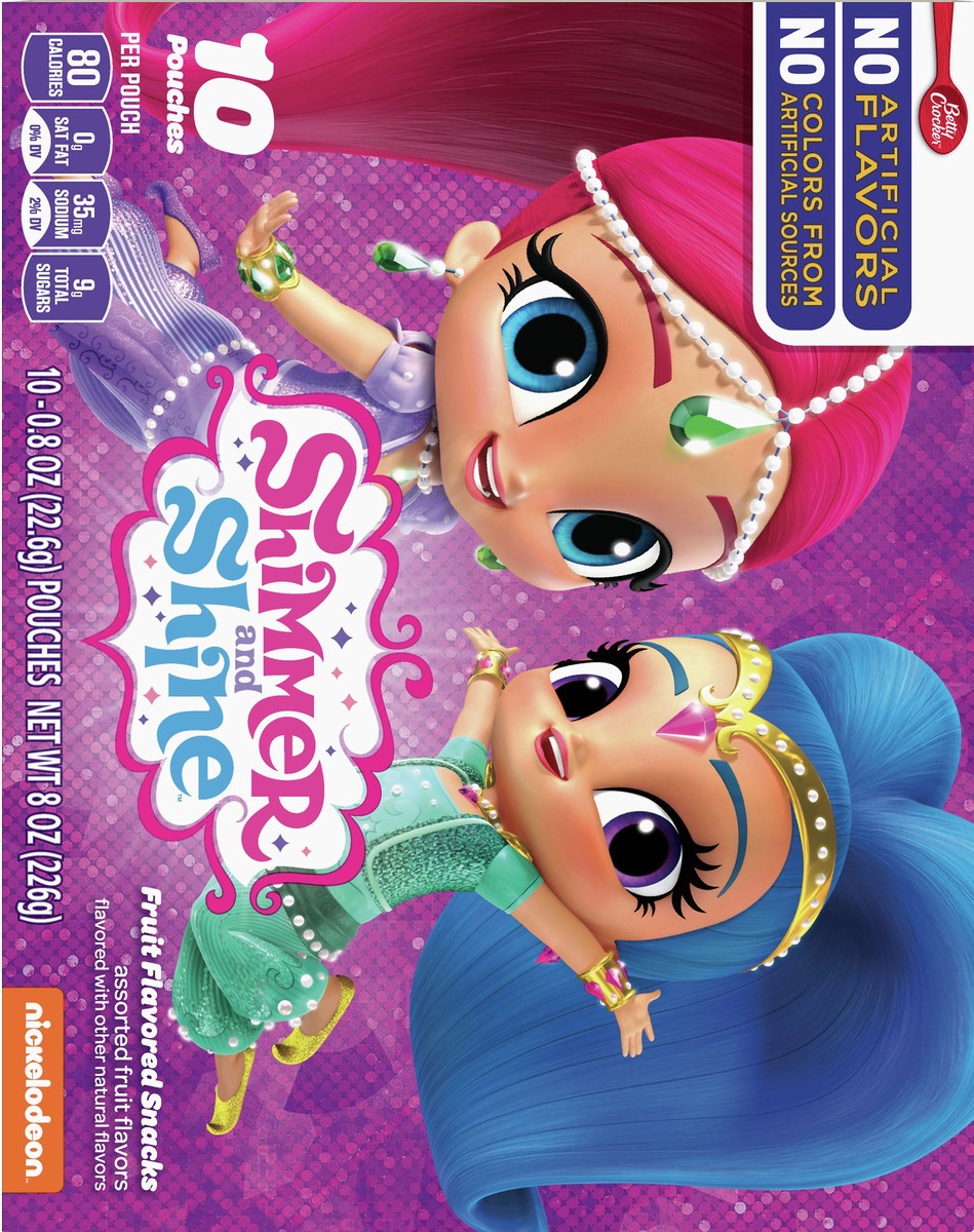 slide 12 of 12, Shimmer and Shine Betty Crocker Shimmer and Shine Fruit Flavored Snacks 10Ct Carton, 10 ct, 8 oz, 10 ct