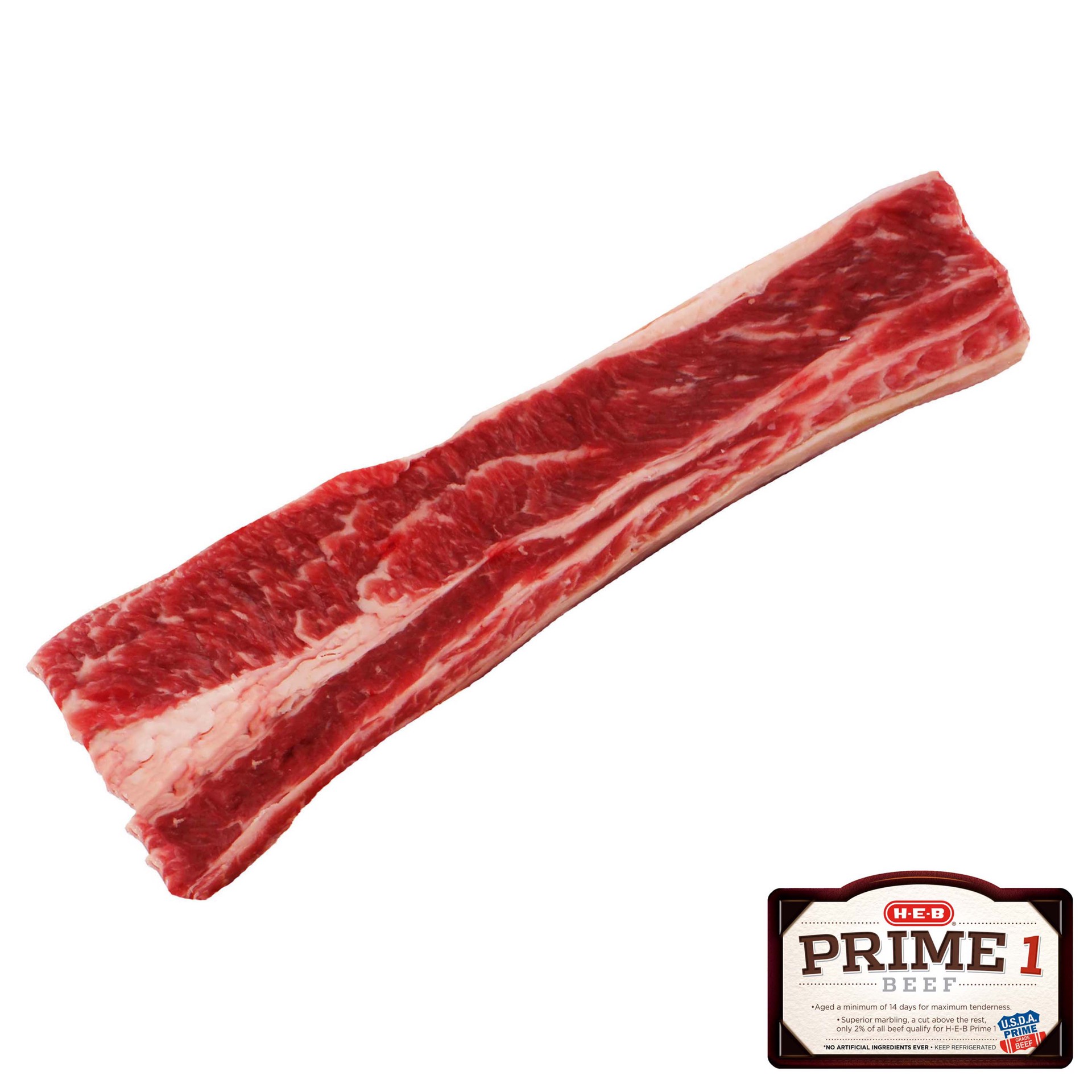 slide 1 of 1, H-E-B Prime 1 Beef Dino Rib, per lb