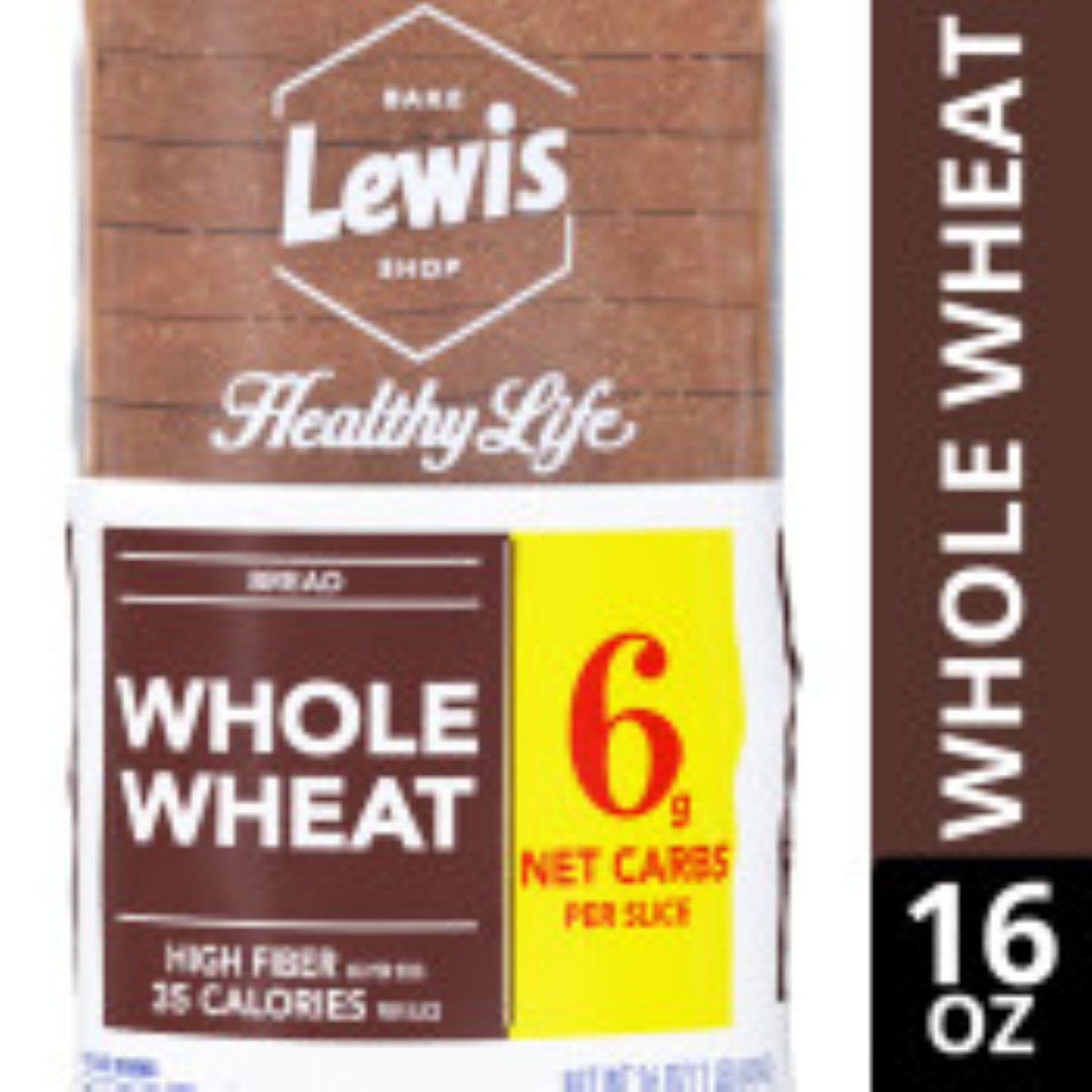 slide 1 of 5, Lewis Healthy Life 100% Whole Wheat Bread 16 oz, 16 oz