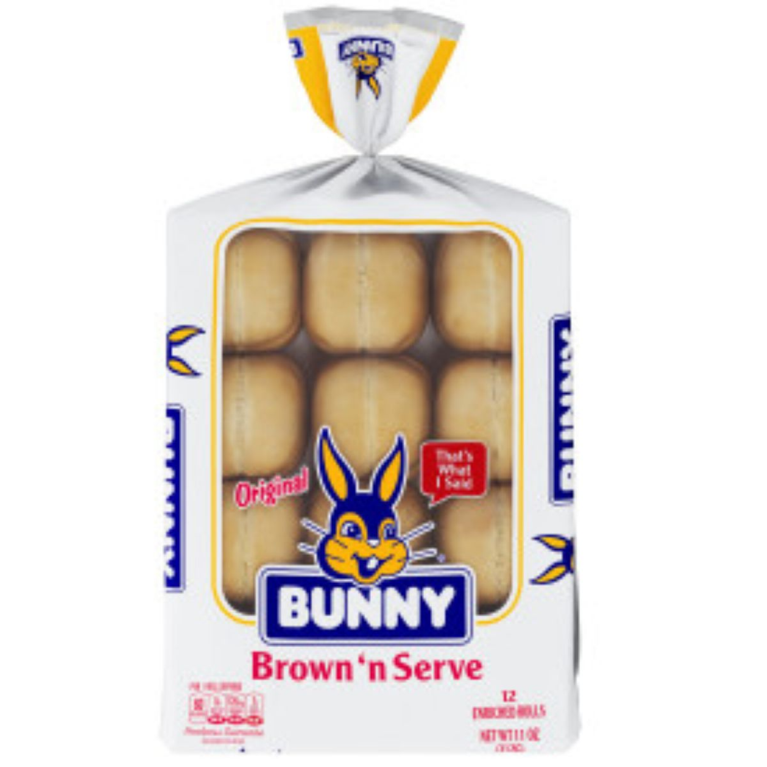 slide 8 of 8, Bunny Brown 'n Serve Rolls, 11 oz, 12 Count, 11 oz