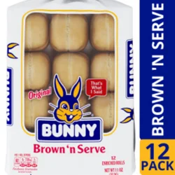 Bunny Brown 'n Serve Rolls, 11 oz, 12 Count
