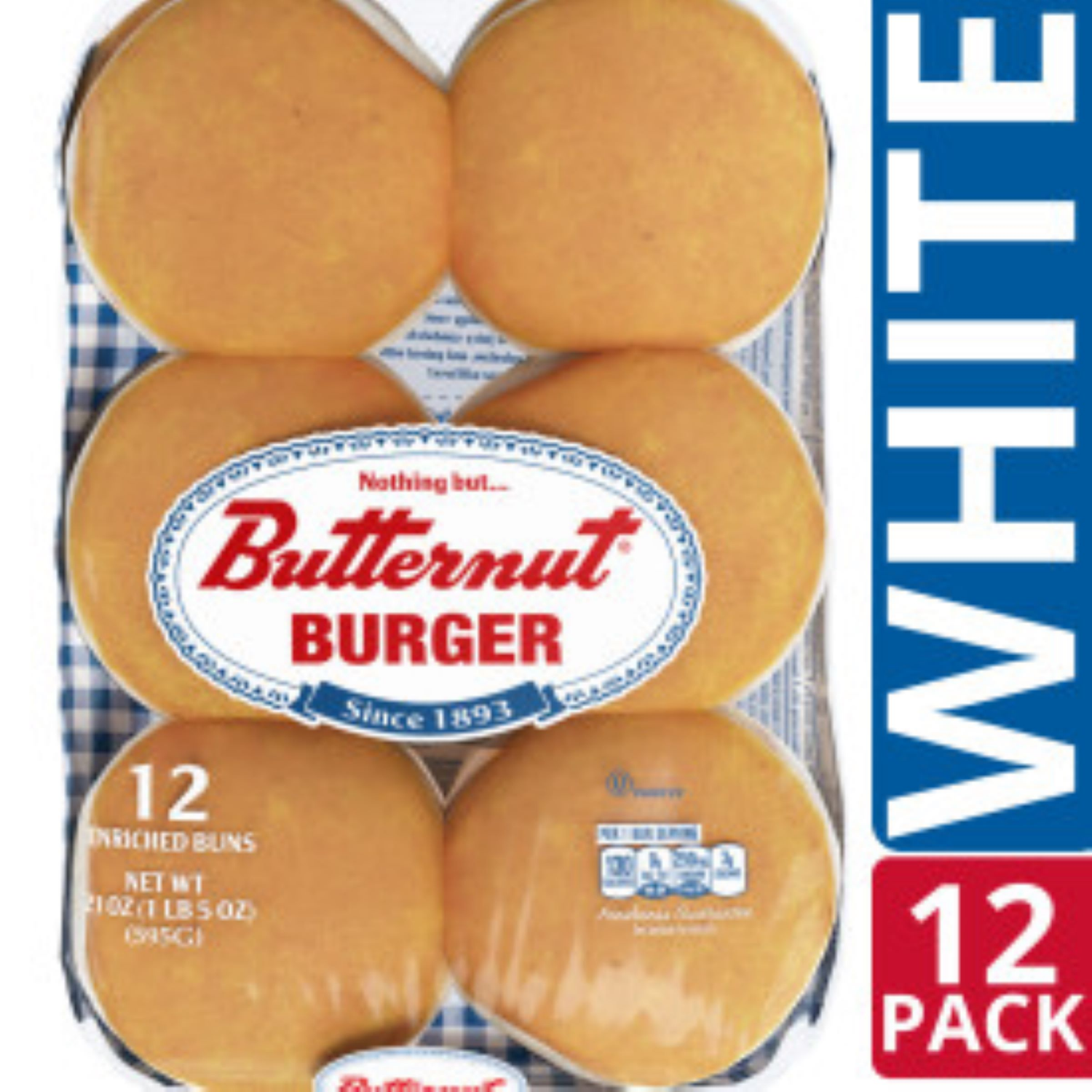 slide 4 of 5, Butternut Burger Buns 12 ea, 12 ct