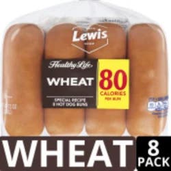 Lewis Healthy Life Wheat Hot Dog Buns 8 ea