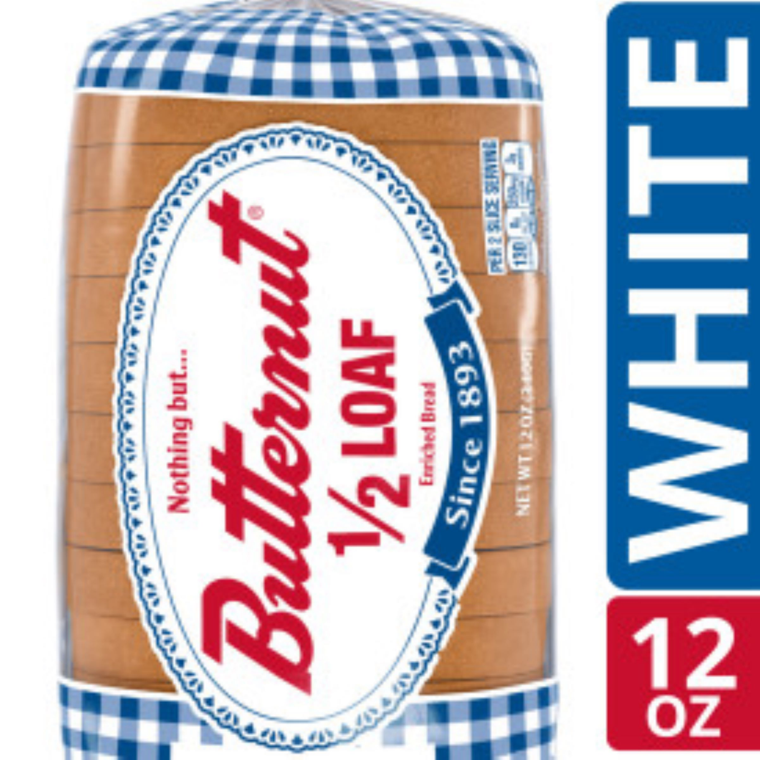 slide 5 of 5, Butternut 1/2 Loaf Enriched Bread 12 oz, 12 oz