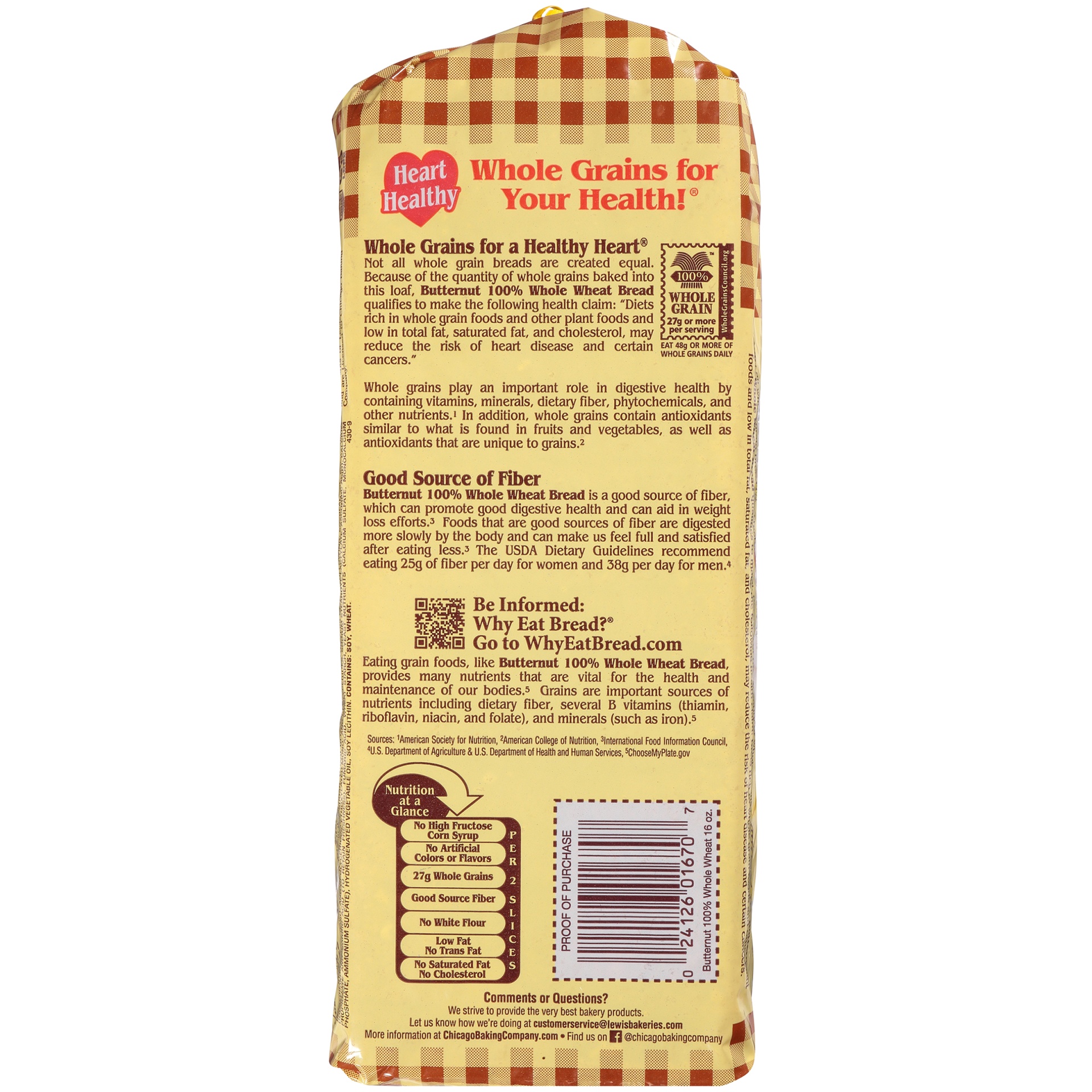 slide 3 of 8, Butternut All Whole Grain 100% Whole Wheat Bread 16 oz, 16 oz