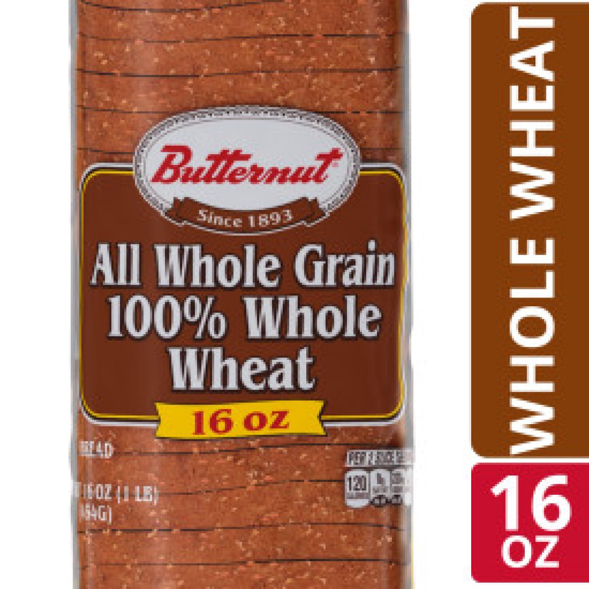 slide 1 of 8, Butternut All Whole Grain 100% Whole Wheat Bread 16 oz, 16 oz