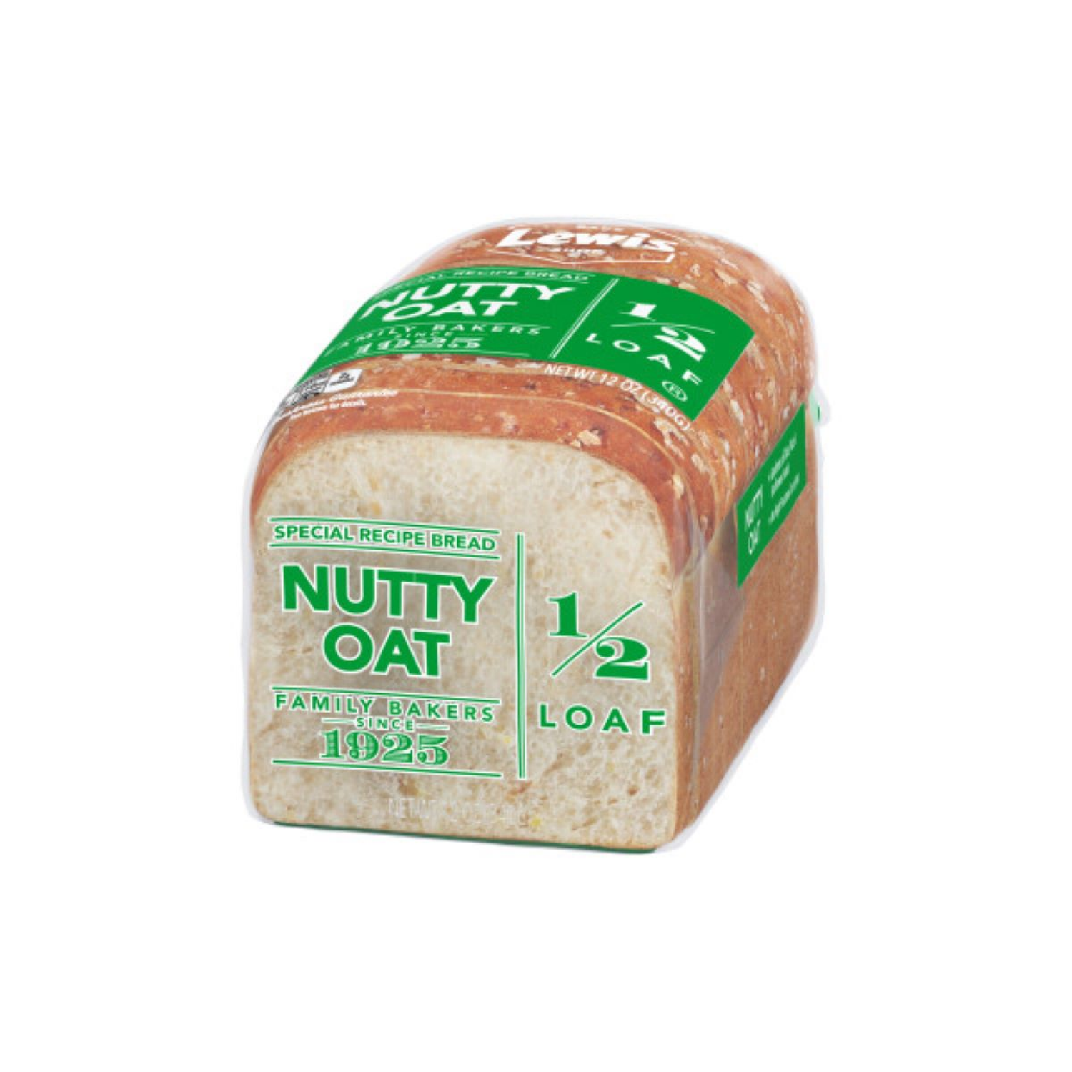 slide 7 of 8, Lewis 1/2 Loaf Nutty Oat Bread 12 oz, 12 oz