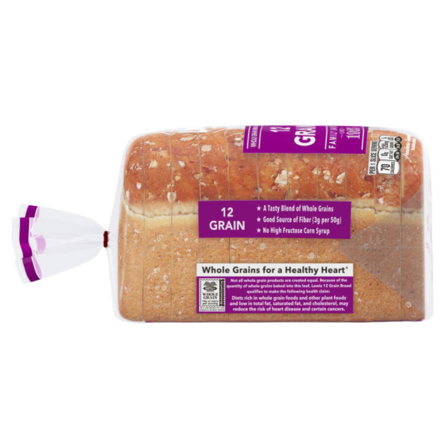 slide 4 of 8, Lewis 1/2 Loaf 12 Grain Bread 12 oz, 12 oz