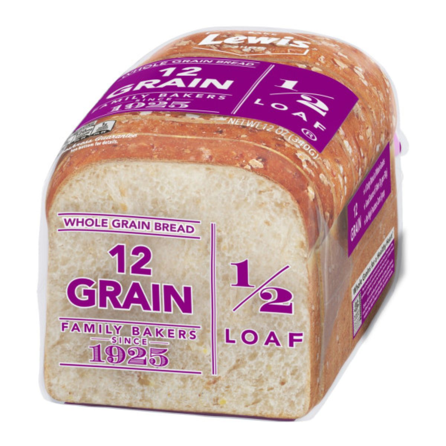 slide 7 of 8, Lewis 1/2 Loaf 12 Grain Bread 12 oz, 12 oz