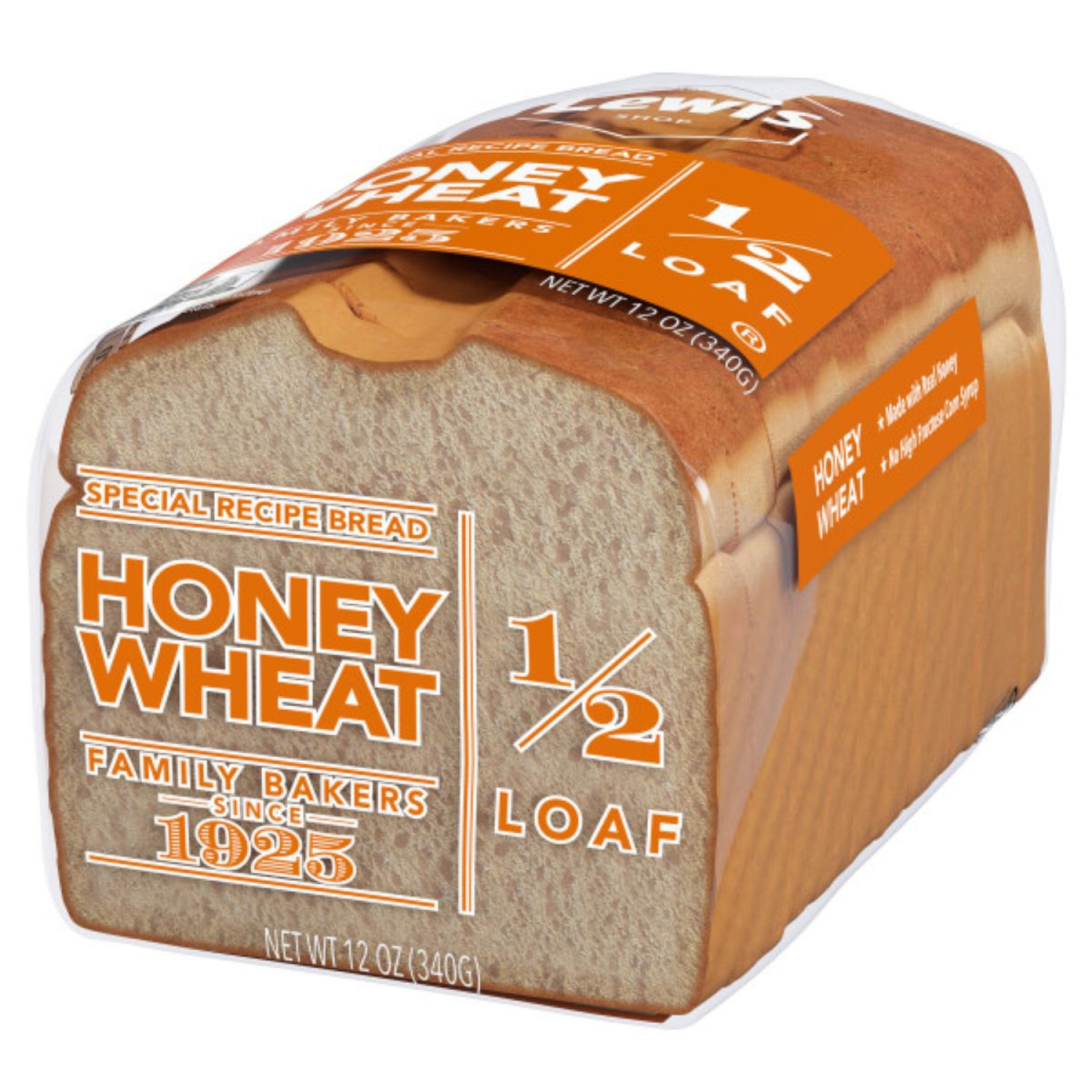 slide 7 of 8, Lewis 1/2 Loaf Honey Wheat Bread 12 oz, 12 oz