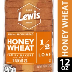 Lewis 1/2 Loaf Honey Wheat Bread 12 oz