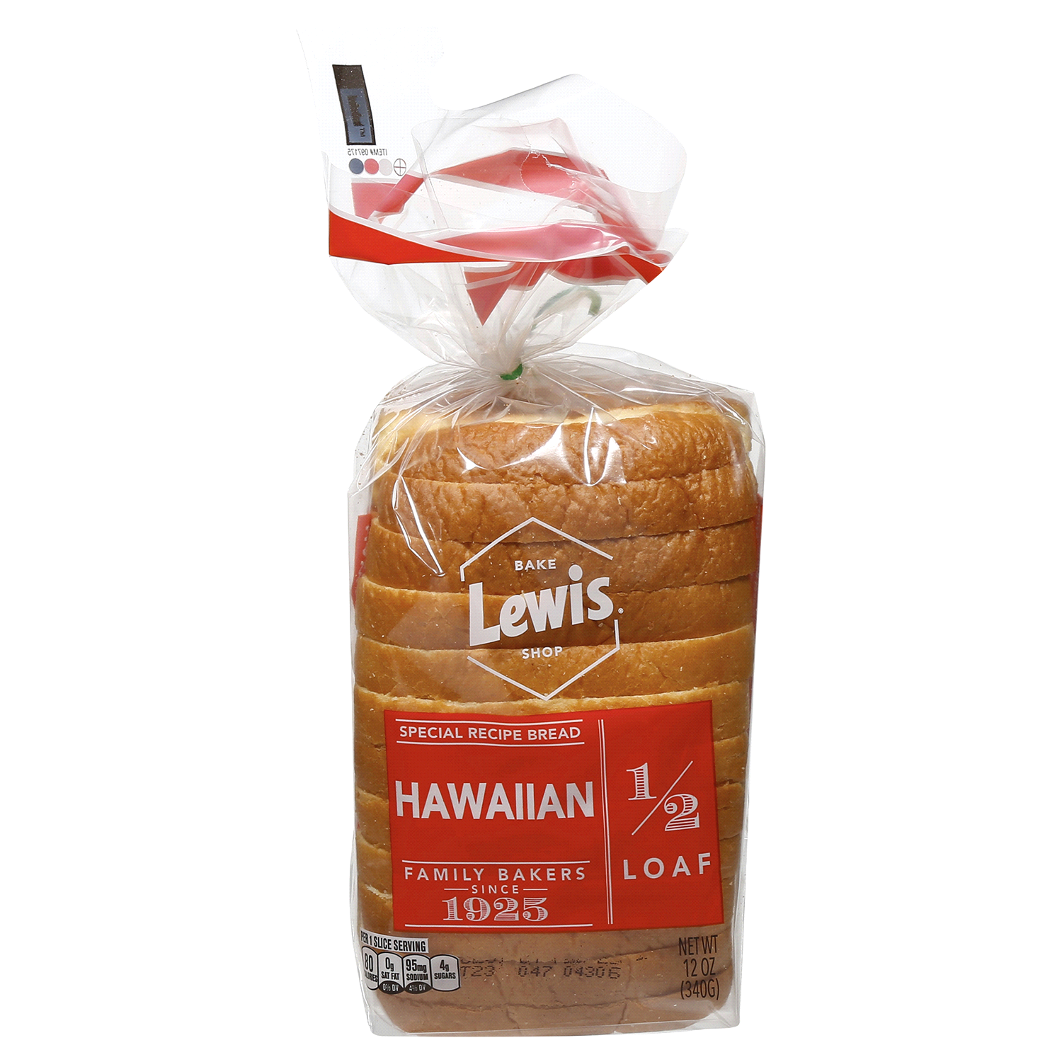 slide 1 of 3, Lewis 1/2 Loaf Hawaiian Bread 12 oz, 12 oz