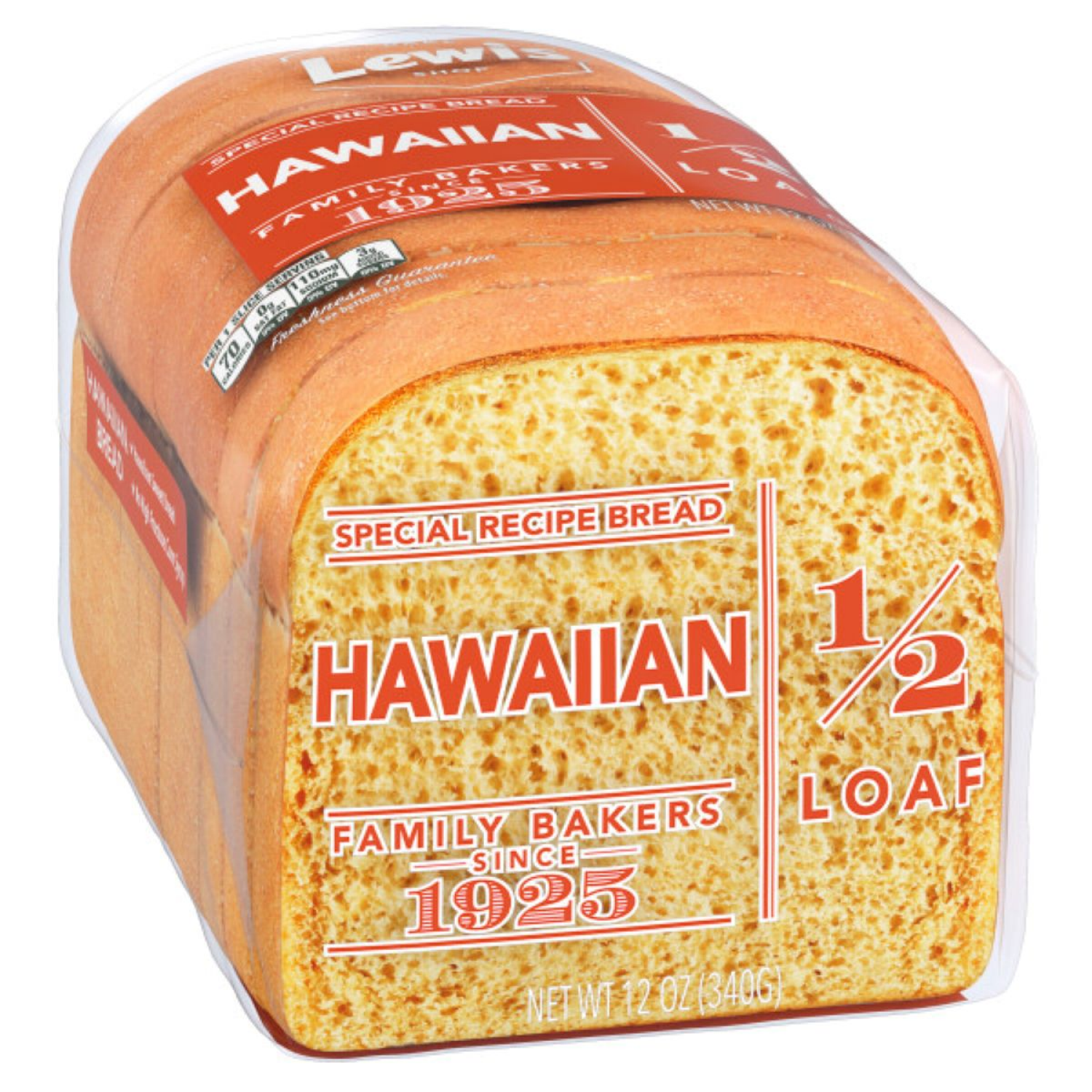 slide 6 of 8, Lewis 1/2 Loaf Hawaiian Bread 12 oz, 12 oz