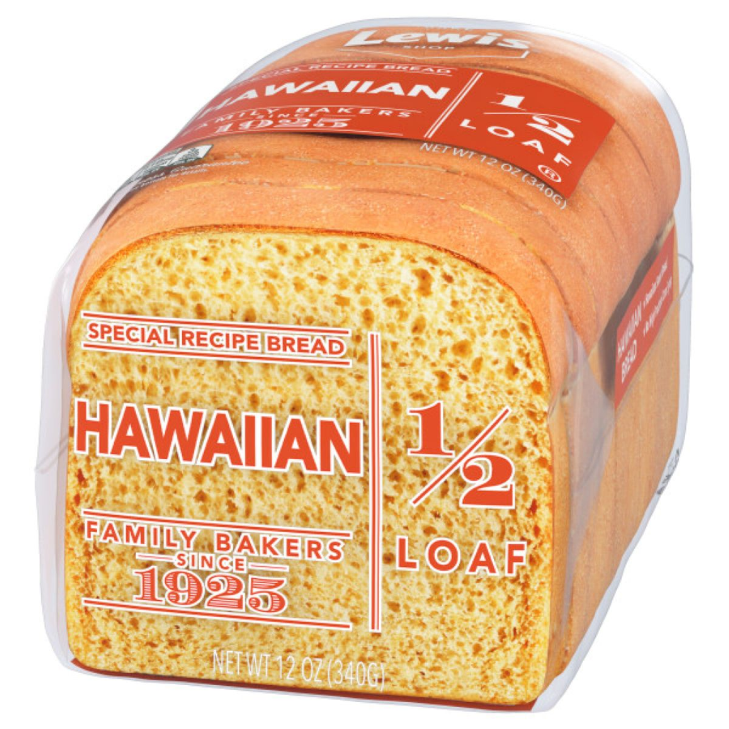 slide 7 of 8, Lewis 1/2 Loaf Hawaiian Bread 12 oz, 12 oz