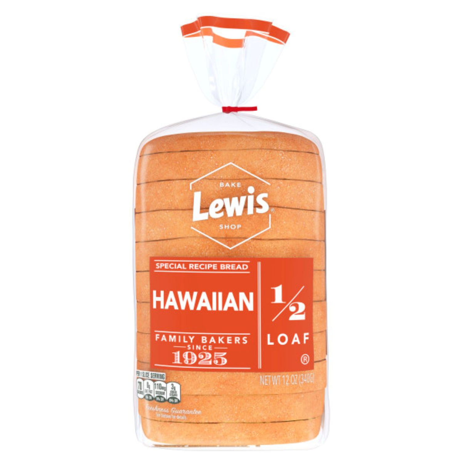 slide 8 of 8, Lewis 1/2 Loaf Hawaiian Bread 12 oz, 12 oz