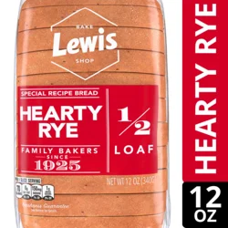 Lewis 1/2 Loaf Hearty Rye Bread 12 oz