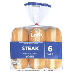 Lewis Bakeries Special Recipe Steak Rolls 6 ea