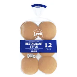 Lewis Bakeries Restaurant Style 12 Pack Special Recipe Buns 12 ea