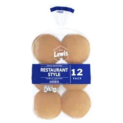 Lewis Bakeries Restaurant Style 12 Pack Special Recipe Buns 12 ea