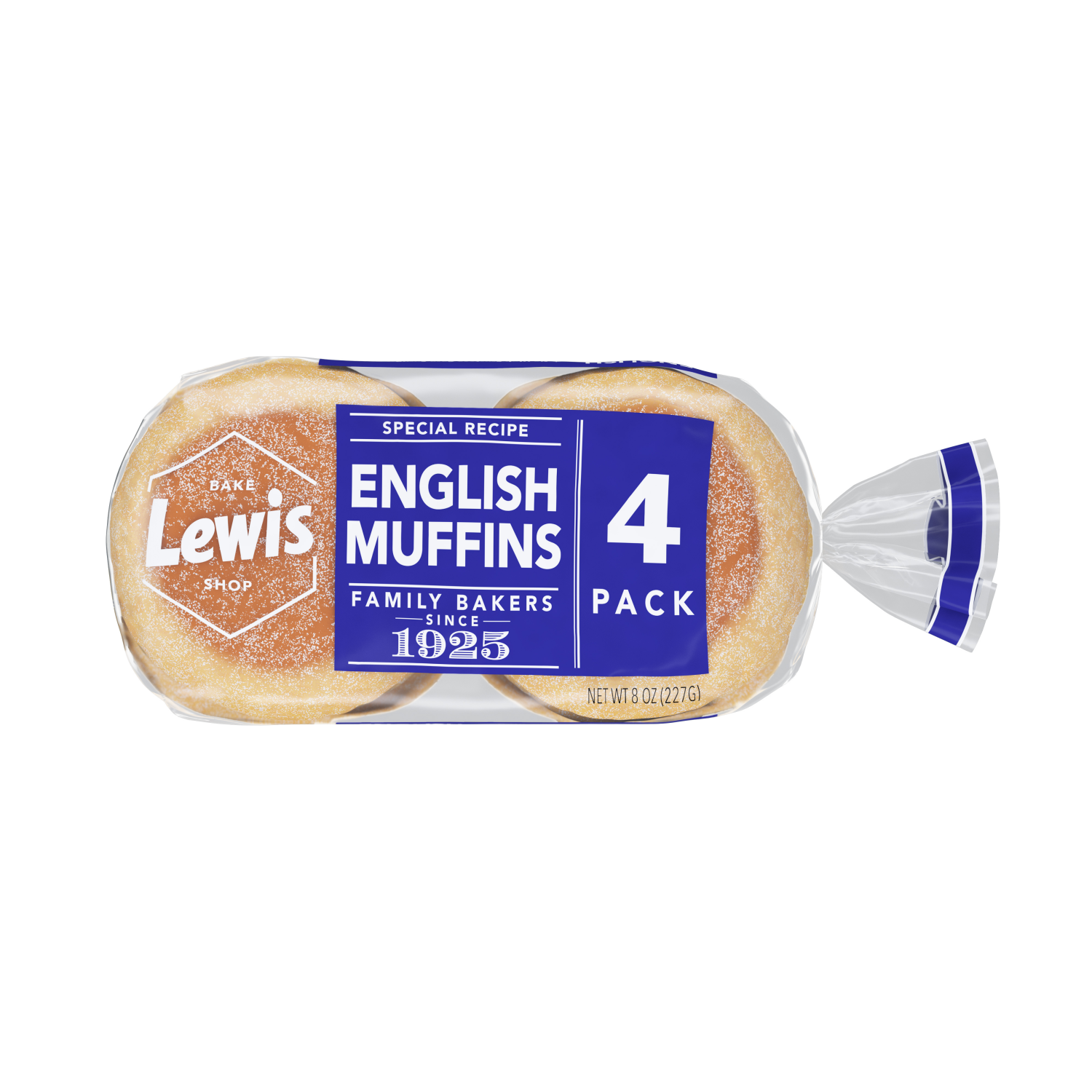 slide 5 of 5, Lewis Bakeries White English Muffins, 8 oz, 4 Count, 8 oz