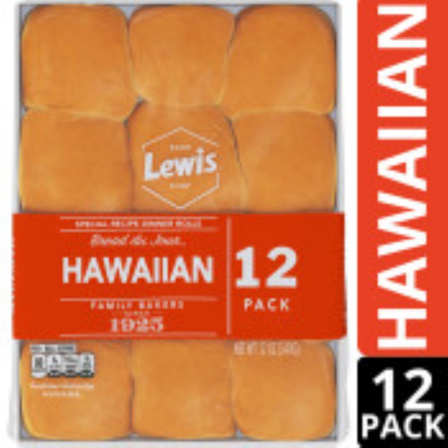 slide 1 of 5, Lewis Bakeries Hawaiian Dinner Rolls, 12 oz, 12 Count, 12 oz