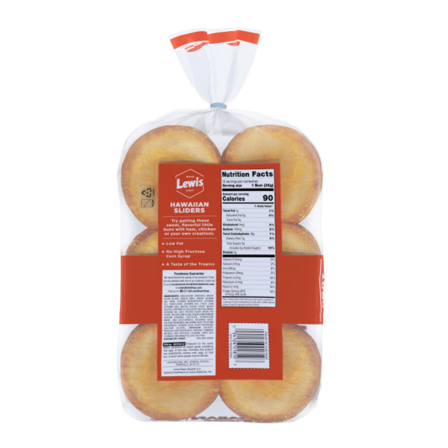 slide 2 of 8, Lewis Bakeries Hawaiian Sliders Buns 12 ea, 12 ct