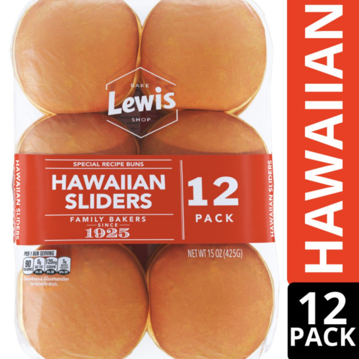 slide 1 of 8, Lewis Bakeries Hawaiian Sliders Buns 12 ea, 12 ct