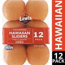 Lewis Bakeries Hawaiian Sliders Buns 12 ea