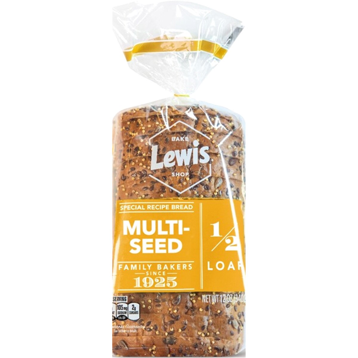 slide 1 of 5, Lewis Bakeries Multi-Seed Half Loaf Bread, 1/2 Loaf, 12 oz, 12 oz