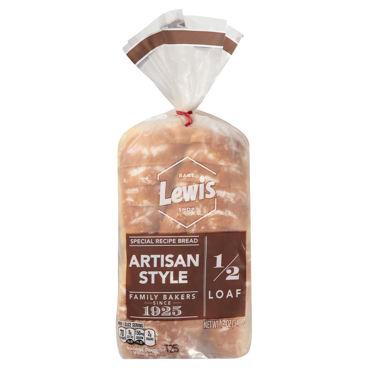 slide 1 of 5, Lewis Bakeries Artisan Style Half Loaf Bread, 1/2 Loaf, 12 oz, 12 oz