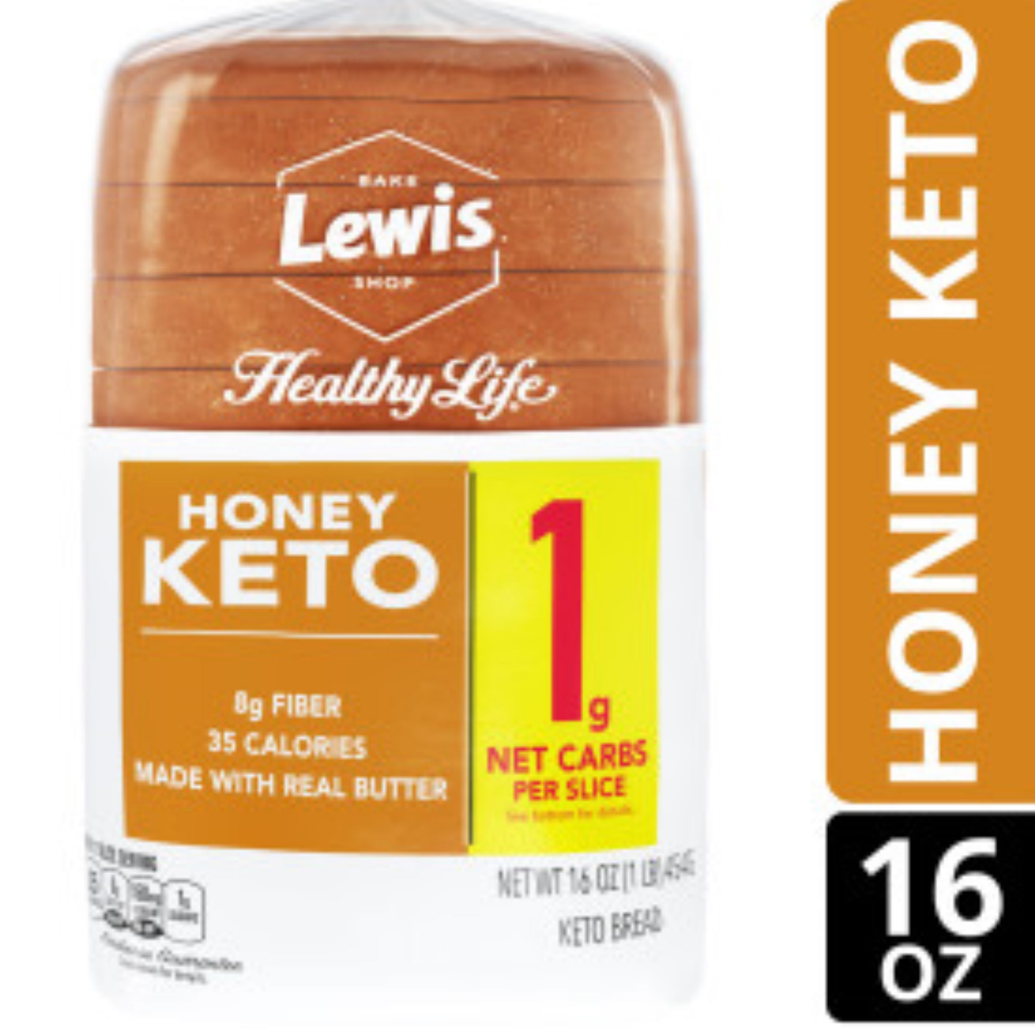 slide 1 of 4, Healthy Life Keto Honey Bread 16 oz, 16 oz