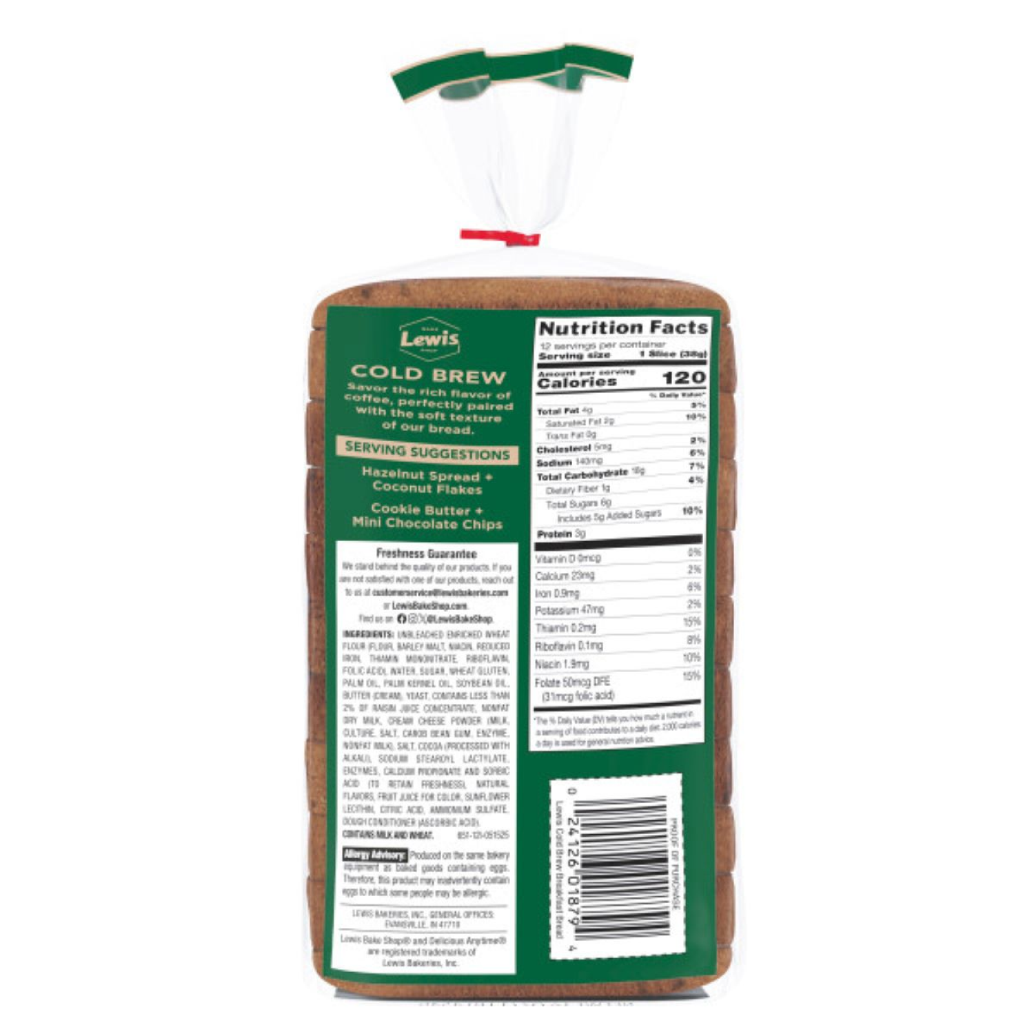 slide 2 of 8, Lewis Bake Shop Cold Brew Coffee Breakfast Bread, 16 Oz, 16 oz