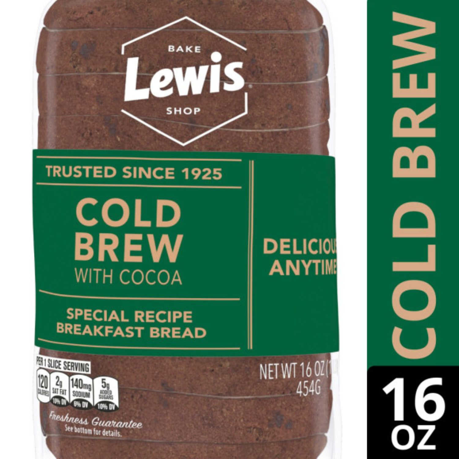 slide 1 of 8, Lewis Bake Shop Cold Brew Coffee Breakfast Bread, 16 Oz, 16 oz