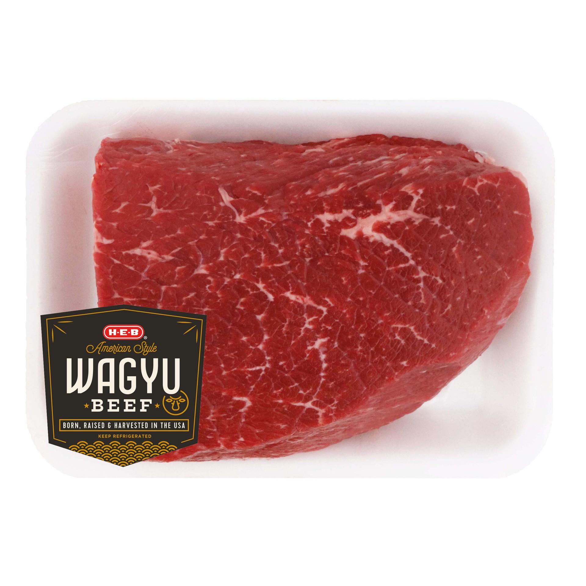 slide 1 of 1, H-E-B American Style Wagyu Beef Top Round Roast, per lb