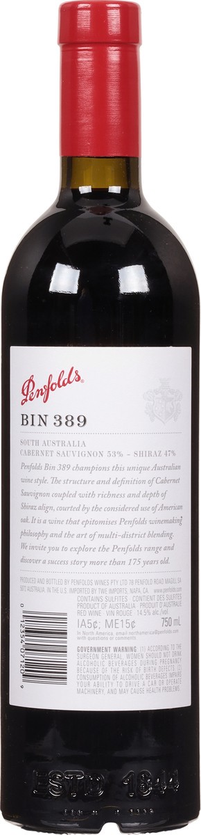 slide 3 of 9, Penfolds Bin 389 South Australia Cabernet Shiraz Red Wine Blend 750ml, 750 ml