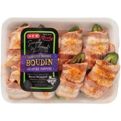H-E-B Simply Wrapped Cajun-Style Seasoned Boudin Jalapeño Poppers