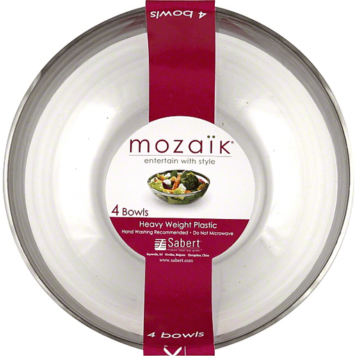 slide 1 of 1, Mozaik Small Heavy Weight Bowls, 4 ct