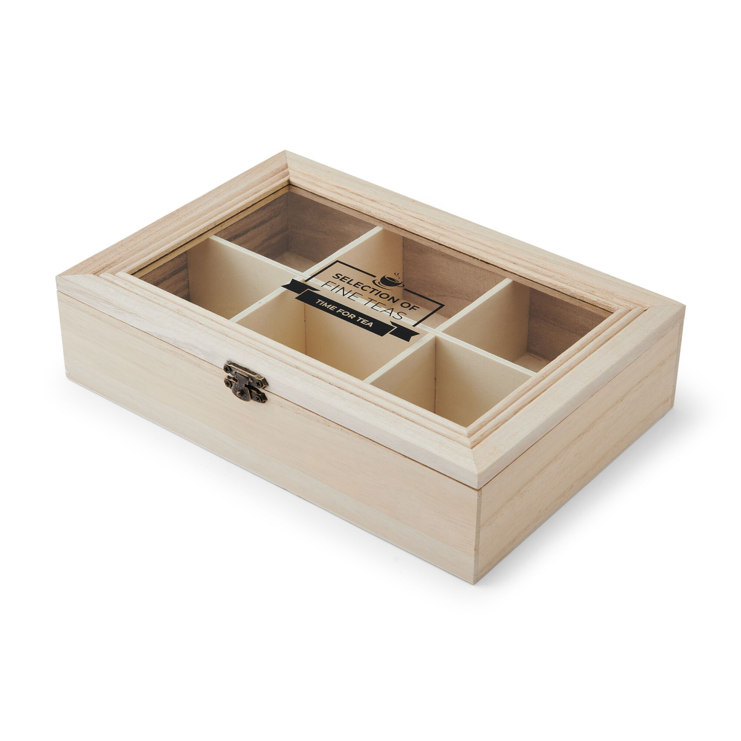 slide 2 of 2, Kamenstein Copco Wooden Tea Box with Window and Latch, 1 ct